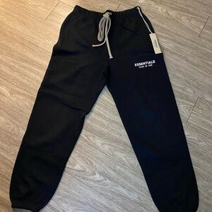 Essentials Fear Of God Black Sweatpants Small